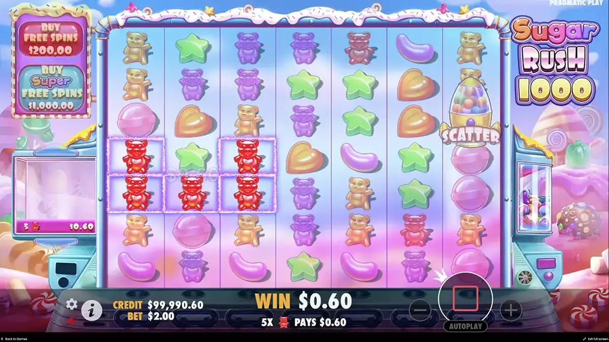 Sugar Rush 1000 Demo'da Finans